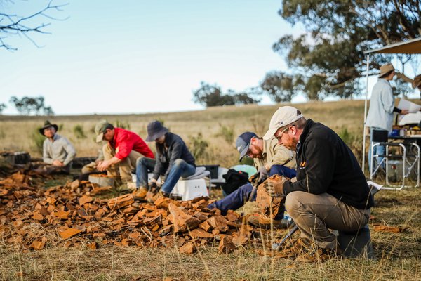 Australian Museum, University of Canberra and University of New South Wales scientists excavating at McGraths Flat.