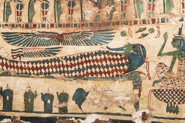 Theban mummy coffin detail